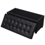 Kunstleder-Schwarzer Aufbewahrungshocker von vidaXL, Bänke für Hallen und Lager - Ref: Foro24-242407, Preis: 103,39 €, Rabatt: %