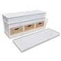 White bench with cushion and drawers/baskets by vidaXL, Benches for halls and storage - Ref: Foro24-240806, Price: 279,18 €, ...