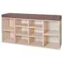 Shoe bench with 10 oak-colored compartments by vidaXL, Benches for halls and storage - Ref: Foro24-242555, Price: 97,49 €, Di...