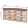 Shoe bench with 10 oak-colored compartments by vidaXL, Benches for halls and storage - Ref: Foro24-242555, Price: 97,49 €, Di...