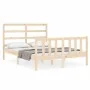 Bed frame with solid wood headboard 120x200 cm by vidaXL, Beds and slatted bases - Ref: Foro24-3191901, Price: 109,11 €, Disc...