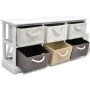 Bank mit Aufbewahrung 6 Holzschubladen von vidaXL, Bänke für Hallen und Lager - Ref: Foro24-242891, Preis: 145,43 €, Rabatt: %