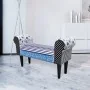 Blue and white patchwork bench by vidaXL, Benches for halls and storage - Ref: Foro24-240881, Price: 141,68 €, Discount: %