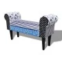 Blue and white patchwork bench by vidaXL, Benches for halls and storage - Ref: Foro24-240881, Price: 141,68 €, Discount: %