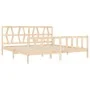 Bed frame with solid wood headboard 200x200 cm by vidaXL, Beds and slatted bases - Ref: Foro24-3192511, Price: 143,84 €, Disc...