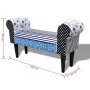 Blue and white patchwork bench by vidaXL, Benches for halls and storage - Ref: Foro24-240881, Price: 141,68 €, Discount: %