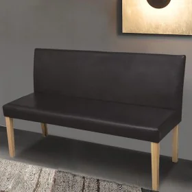 Faux leather bench 139.5 cm dark brown by vidaXL, Benches for halls and storage - Ref: Foro24-241347, Price: 220,45 €, Discou...