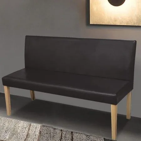 Kunstlederbank 139,5 cm dunkelbraun von vidaXL, Bänke für Hallen und Lager - Ref: Foro24-241347, Preis: 220,22 €, Rabatt: %