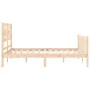 Estructura de cama con cabecero madera maciza 120x200 cm de vidaXL, Camas y somieres - Ref: Foro24-3192551, Precio: 120,81 €,...