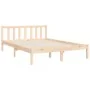Bed frame with solid wood headboard 120x200 cm by vidaXL, Beds and slatted bases - Ref: Foro24-3192551, Price: 120,81 €, Disc...