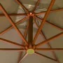 Hanging umbrella with solid fir wood pole in taupe grey 3x3m by vidaXL, Umbrellas - Ref: Foro24-313775, Price: 138,87 €, Disc...