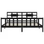 Bettgestell mit schwarzem Massivholzkopfteil 200x200 cm von vidaXL, Betten und Lattenroste - Ref: Foro24-3192580, Preis: 207,...