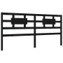 Bed frame with black solid wood headboard 200x200 cm by vidaXL, Beds and slatted bases - Ref: Foro24-3192580, Price: 207,77 €...