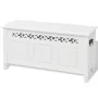Baroque-style white MDF storage bench by vidaXL, Benches for halls and storage - Ref: Foro24-242646, Price: 160,64 €, Discoun...