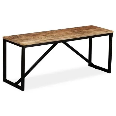 Massivholz-Mangoholz-Bank 110x35x45 cm von vidaXL, Bänke für Hallen und Lager - Ref: Foro24-244902, Preis: 108,11 €, Rabatt: %