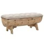 Solid wood and fabric storage bench 103x51x44 cm by vidaXL, Benches for halls and storage - Ref: Foro24-245767, Price: 211,54...