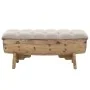 Solid wood and fabric storage bench 103x51x44 cm by vidaXL, Benches for halls and storage - Ref: Foro24-245767, Price: 211,54...