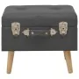 Dark gray fabric storage stool 40 cm by vidaXL, Benches for halls and storage - Ref: Foro24-247520, Price: 51,76 €, Discount: %