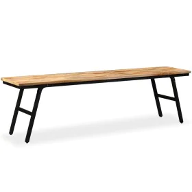 Recycled teak and steel bench 160x35x45 cm by vidaXL, Benches for halls and storage - Ref: Foro24-245412, Price: 176,70 €, Di...