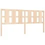 Bed frame with solid wood headboard 200x200 cm by vidaXL, Beds and slatted bases - Ref: Foro24-3192251, Price: 150,02 €, Disc...