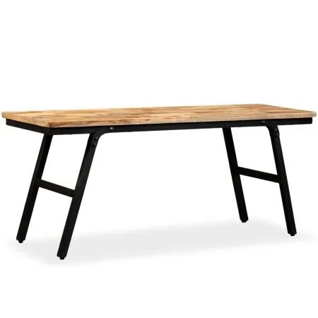 Recycled teak and steel bench 110x35x45 cm by vidaXL, Benches for halls and storage - Ref: Foro24-245411, Price: 137,37 €, Di...