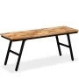 Recycled teak and steel bench 110x35x45 cm by vidaXL, Benches for halls and storage - Ref: Foro24-245411, Price: 137,37 €, Di...