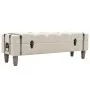 Solid wood and steel storage bench 111x34x37 cm by vidaXL, Benches for halls and storage - Ref: Foro24-245763, Price: 151,37 ...