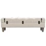 Solid wood and steel storage bench 111x34x37 cm by vidaXL, Benches for halls and storage - Ref: Foro24-245763, Price: 151,37 ...