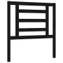 Bed frame with black solid wood headboard 100x200 cm by vidaXL, Beds and slatted bases - Ref: Foro24-3192875, Price: 130,27 €...