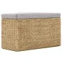 Bench with 2 gray seagrass ottomans by vidaXL, Benches for halls and storage - Ref: Foro24-246105, Price: 169,94 €, Discount: %