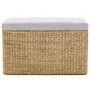 Bench with 2 gray seagrass ottomans by vidaXL, Benches for halls and storage - Ref: Foro24-246105, Price: 169,94 €, Discount: %