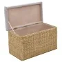 Bench with 2 gray seagrass ottomans by vidaXL, Benches for halls and storage - Ref: Foro24-246105, Price: 169,94 €, Discount: %