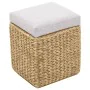 Bank mit 2 grauen Seegras-Ottomanen von vidaXL, Bänke für Hallen und Lager - Ref: Foro24-246105, Preis: 169,94 €, Rabatt: %