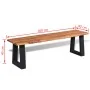 Solid acacia wood bench 160 cm by vidaXL, Benches for halls and storage - Ref: Foro24-245688, Price: 187,70 €, Discount: %