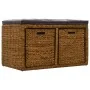 Bank mit 2 Seegras-Körben 71x40x42 cm braun von vidaXL, Bänke für Hallen und Lager - Ref: Foro24-246118, Preis: 130,63 €, Rab...