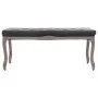 Dark gray linen and solid wood bench 110x38x48 cm by vidaXL, Benches for halls and storage - Ref: Foro24-245360, Price: 113,1...