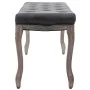 Dark gray linen and solid wood bench 110x38x48 cm by vidaXL, Benches for halls and storage - Ref: Foro24-245360, Price: 113,1...