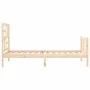 Bed frame with solid wood headboard 90x200 cm by vidaXL, Beds and slatted bases - Ref: Foro24-3193061, Price: 87,16 €, Discou...