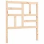 Bed frame with solid wood headboard 90x200 cm by vidaXL, Beds and slatted bases - Ref: Foro24-3193061, Price: 87,16 €, Discou...