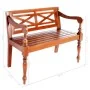 Banco Batavia madera maciza de caoba marrón oscuro 98 cm de vidaXL, Bancos para recibidores y almacenamiento - Ref: Foro24-24...