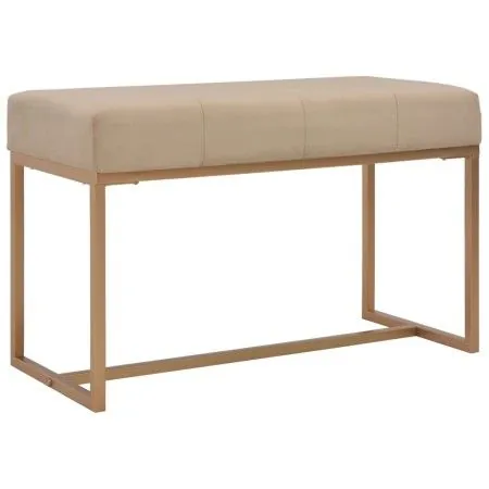 Banco 80 cm terciopelo beige de vidaXL, Bancos para recibidores y almacenamiento - Ref: Foro24-247559, Precio: 89,61 €, Descu...