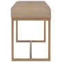 Banco 80 cm terciopelo beige de vidaXL, Bancos para recibidores y almacenamiento - Ref: Foro24-247559, Precio: 89,61 €, Descu...