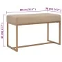 Banco 80 cm terciopelo beige de vidaXL, Bancos para recibidores y almacenamiento - Ref: Foro24-247559, Precio: 89,61 €, Descu...