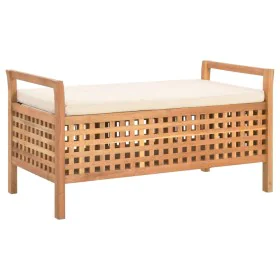 Solid Walnut Wood Storage Bench 93x49x49 cm by vidaXL, Benches for halls and storage - Ref: Foro24-247608, Price: 102,63 €, D...