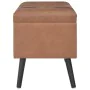 Storage stools 3 pieces brown synthetic leather by vidaXL, Benches for halls and storage - Ref: Foro24-247533, Price: 163,93 ...