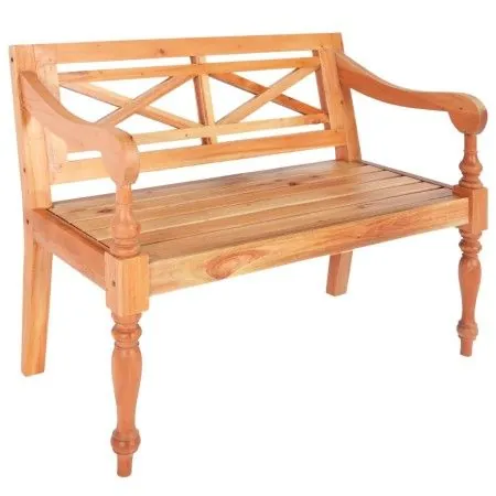 Batavia bench in solid brown mahogany wood 98 cm by vidaXL, Benches for halls and storage - Ref: Foro24-246967, Price: 111,77...