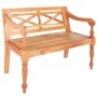 Batavia bench in solid brown mahogany wood 98 cm by vidaXL, Benches for halls and storage - Ref: Foro24-246967, Price: 111,77...