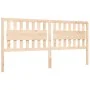 Bed frame with solid wood headboard 200x200 cm by vidaXL, Beds and slatted bases - Ref: Foro24-3192446, Price: 162,42 €, Disc...