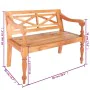 Batavia-Bank aus massivem braunem Mahagoniholz, 98 cm von vidaXL, Bänke für Hallen und Lager - Ref: Foro24-246967, Preis: 112...