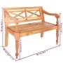 Batavia bench in solid brown mahogany wood 98 cm by vidaXL, Benches for halls and storage - Ref: Foro24-246967, Price: 111,77...